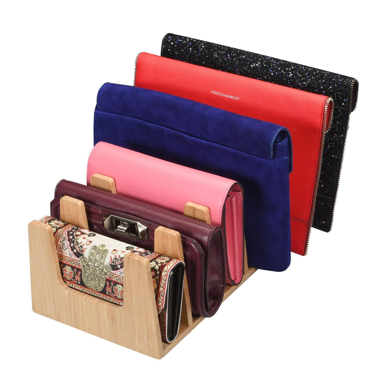 Bamboo Pot Lid Organizer: Kitchen Cabinet &amp; Countertop Storage.
