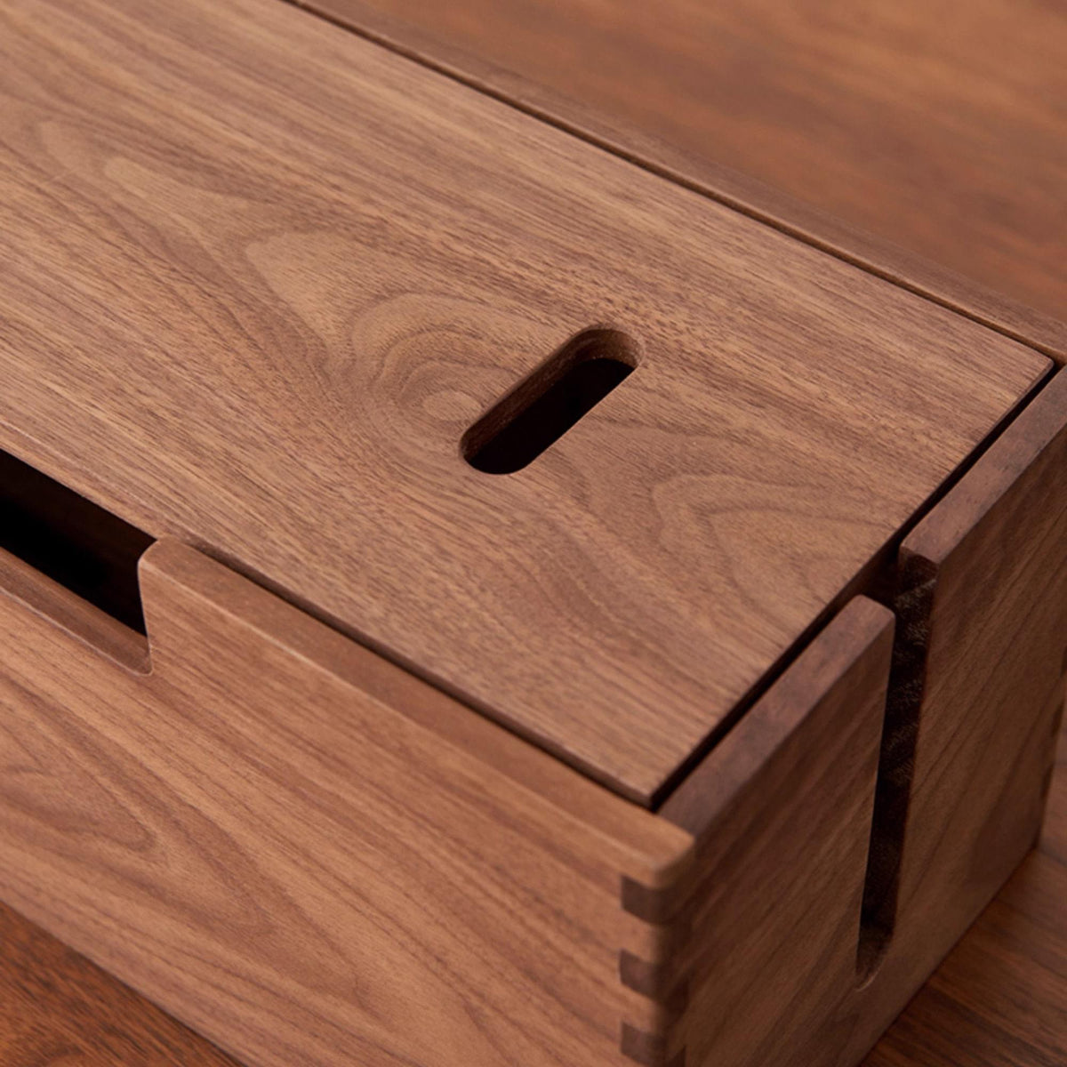 Personalized Walnut Desk Wire Organizer, Wire Storage Box,Desk Decor, Desk Power Cord Storage Box, Housewarming Gift For First Home,Decorate.