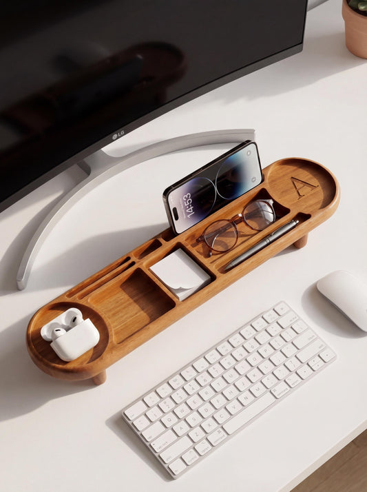 Desk Organizer, Premium Handcrafted Exotic Wood Desk Organizer Gift, Gift for Him, Gift for Office, Desk Caddy